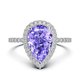 thumbnail image 1 of Anillo de Compromiso en Forma de Pera de 2 Quilates para Mujer, Chapado en Oro de 14K, Anillo Llamativo de Plata Esterlina 925, Anillo de Cóctel Glamoroso, Anillos de Diamante Simulado con CZ, 1 of 7