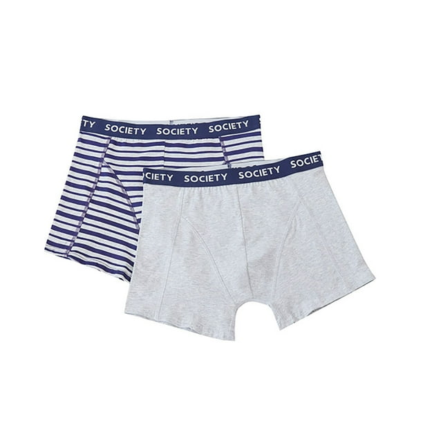 Bóxer Hombre Bipack Gris Líneas Corona
