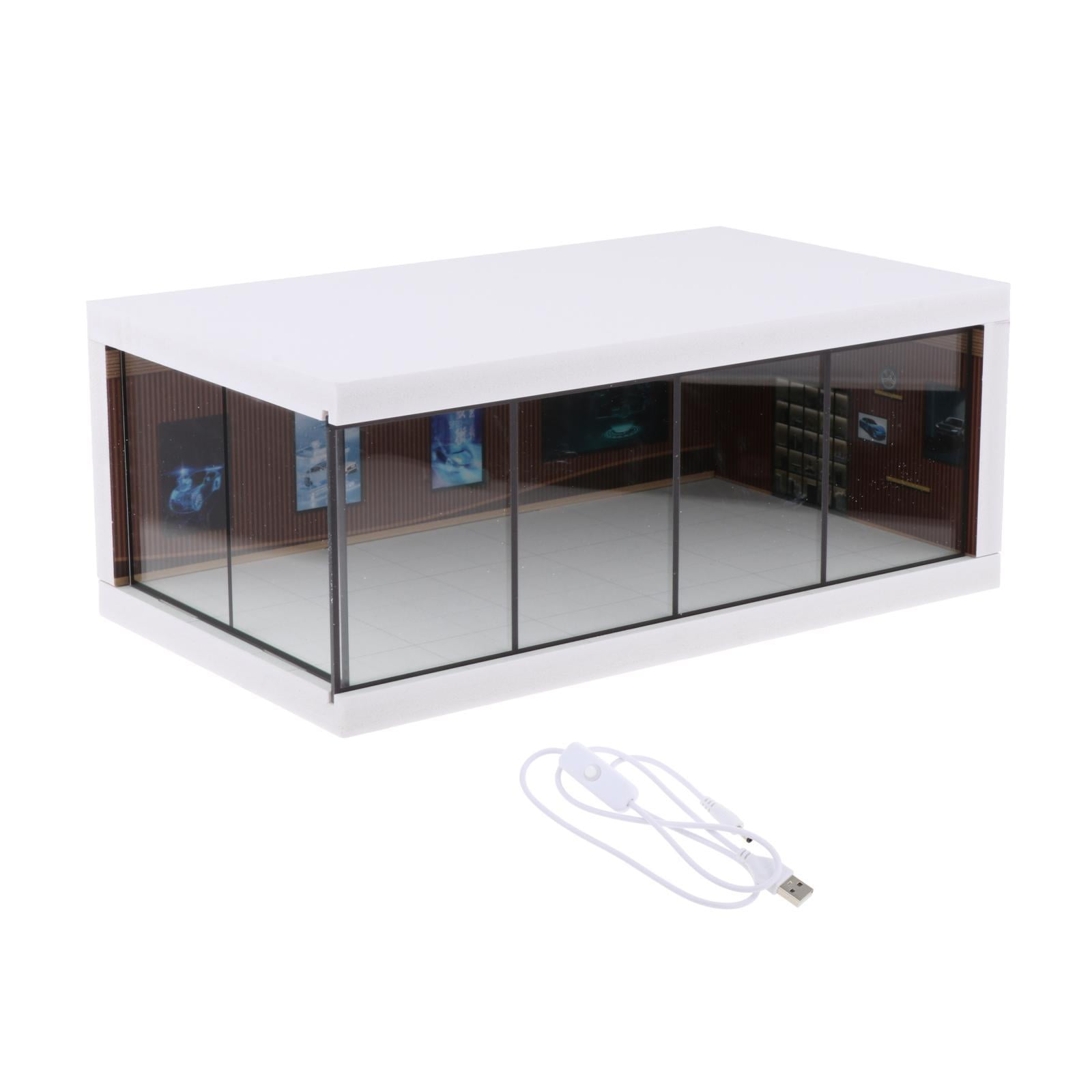 Magideal - 1:64 Estacionamiento De Estacionamiento Escena Del Vehículo Escena De Vehículos De Juguete Examen De Garaje Para Muñecas Figuras De Acción De Automóvi Marrón