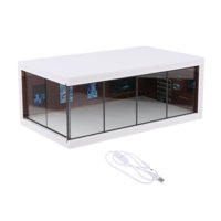 Magideal - 1:64 Estacionamiento De Estacionamiento Escena Del Vehículo Escena De Vehículos De Juguete Examen De Garaje Para Muñecas Figuras De Acción De Automóvi Marrón