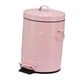 thumbnail image 1 of Papelera De Hierro Para Ahorrar Espacio, Ideal Para Sala De Estar, Estudio, Baño, Color Rosa, 1 of 5