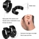 thumbnail image 3 of Pendientes magnéticos de acero inoxidable para hombre y mujer, con forma de cruz, sin perforaciones, con circonita negra, hipoalergénicos., 3 of 7
