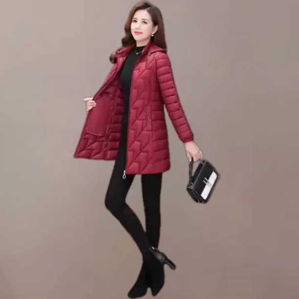 Chaqueta Mujer Parka Impermeable Premium Larga Gorro 2021