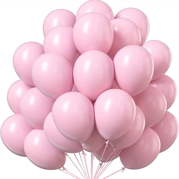 60pcs, Light Pink Balloons, 12 Inch Light Pink Latex Balloons, Thickened Pastel Light Pink Party Balloons For Valentines Birthday Baby Shower Gender Reveal Pink Girls Wedding Party Decorations, Birthd