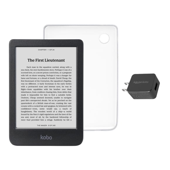 eReader Kobo Clara BW 6" resistente al agua 16 GB con funda incluida