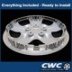 thumbnail image 3 of Cobertura de rueda Carolina Wheel Cover 41 cm plateada (1 pieza), 3 of 4