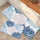 thumbnail image 2 of 1pc Fall Non-slip Bathroom Rug, Coral Blue Coastal Nautical Absorbent Floor Mat, Indoor Outdoor Anti-Slip Floor Mat, 16x24inch/20x31inch/18x47inch, Farmhouse For Home Decor, 2 of 4