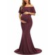 thumbnail image 1 of Vestido Glampunch de maternidad con escote al hombro para fotos, 1 of 5