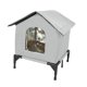 thumbnail image 3 of Casa Para Gatos Portátil E Impermeable Para Exteriores, Ideal Para El Patio Exterior En Invierno, Talla M, Color Gris, 3 of 5