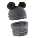 thumbnail image 3 of 2 unids conjunto bebé invierno cálido punto sombrero infantil niño pom beanie cap gris, 3 of 5