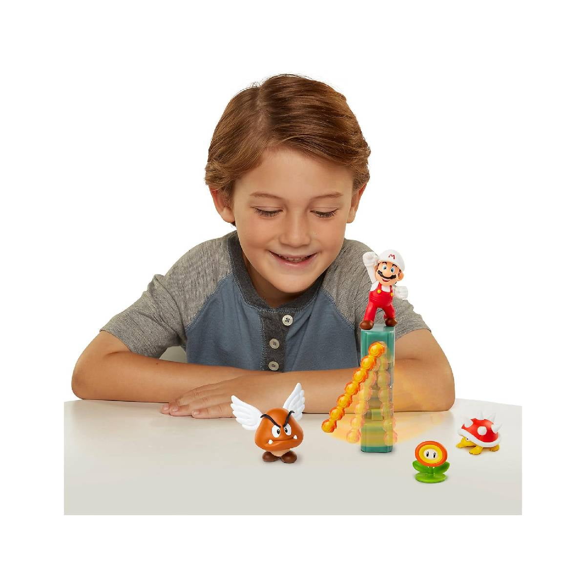 Playset Nintendo Diorama Castillo Lava Con Figuras De Acción