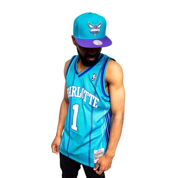 Polera Authentics Nba Hornets 99 Baron D Mitchell And Ness