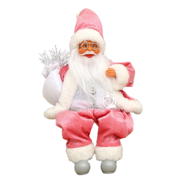 Figurita de Papá Noel sentado, escena navideña, colección de figuras, artesanías, regalo de Festival, decoración decorativa de Navidad, adorno para in 20x10x10 cm