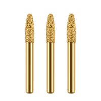 Magideal - 3 Uds Brocas De Molienda Cabezales De Molienda Forma De Cuerpo De Ojiva, Broca De Rebaba De Diamante Para Pulir Piedra Tallada, Bricolaje, Artesanía 6Mm