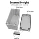 thumbnail image 4 of Caja de conexiones LeMotech IP67 impermeable 16 x 8 x 10 cm gris, 4 of 8