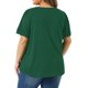 thumbnail image 3 of Agnes Orinda Camiseta de Mujer Talla Grande Cuello Redondo Manga Corta Camisetas Blusa Casual Elegante con Pliegues 1X Verde Oscuro, 3 of 6