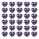 thumbnail image 1 of Uxcell K9 Cuentas de Corazón de Cristal con 1 Agujero Colgantes, 30 Prismas de Candelabro de 14mm para Decoración de Manualidades de Arte DIY, Púrpura Oscuro, 1 of 7