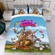thumbnail image 4 of Madagascar Conjunto de sábanas temático, trío de piezas, cómodo y amigable con la piel, diseño único, regalo de decoración para el hogar para familiares, amigos y fans, 90 cm * 190 cm, 4 of 6
