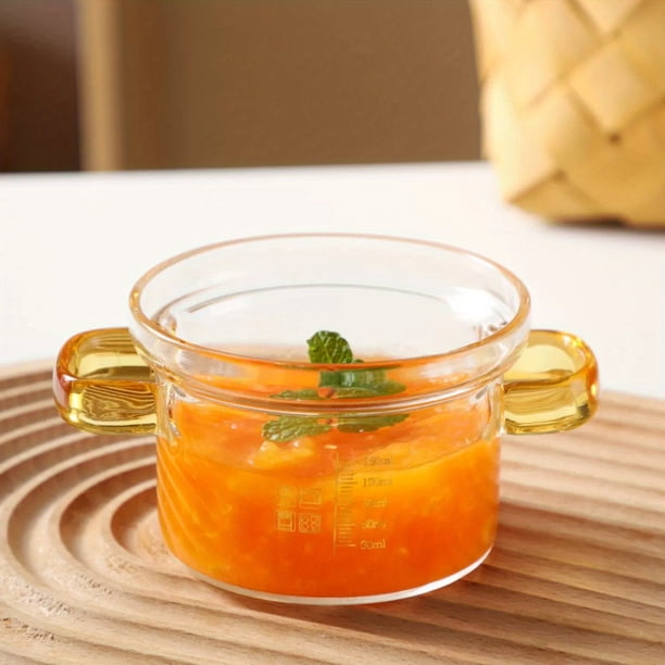 1pc, Glass Mini Saucepan With Cover, Glass Pots For Cooking, Clear Cooking Pots, Microwave Safe, Kitchen Utensils, Kitchen Gadgets, Kitchen Accessories, Home Kitchen Items, Pots