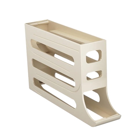 Magideal - Bandeja De Huevos De 4 Niveles, Contenedor De Huevos Rodante Automático Para Nevera, Soporte Duradero Para Huevos De Gran Capacidad Para Despensa De C