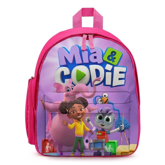 Mia y Codie Mochila Escolar para Niños y Niñas, Mochila Infantil Ligera de Alta Calidad, Grande y Duradera ROSA
