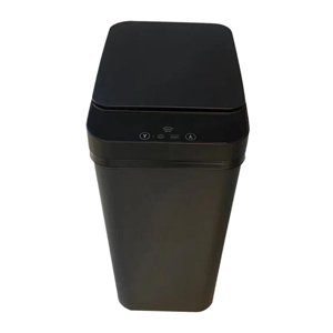 Magideal - Bote De Basura Automático, Bote De Basura Inteligente De 15L, Autosellante, Impermeable, Sin Contacto, Con Tapa Para Lavandería, Oficina, Sala De Esta Negro