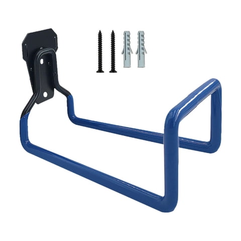 Magideal - Soporte Para Manguera De Jardín, Gancho Para Garaje, Colgador De Tubería De Agua, Carrete De Manguera De Metal, Soporte De Almacenamiento Para Equipos Azul