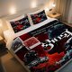 thumbnail image 1 of Band Gothic Mask Collage Duvet Cover Set Exclusive for Halloween! Vintage Threepiece Duvet Cover Set Breathable Bedding Set, 1 of 1