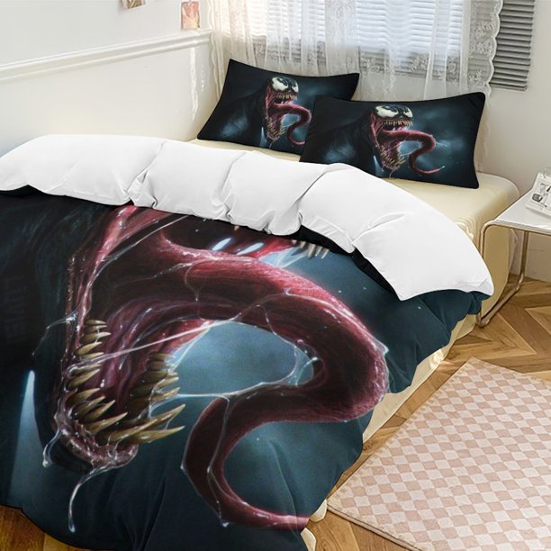 Venom Bedding Comforter Sets 3-Piece Bedding Set Soft Warm Bed Set for Bedroom All Season