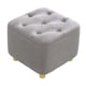thumbnail image 4 of Reposapiés pequeño, asiento acolchado resistente, almohadillas silenciosas para el suelo, taburete otomano, reposapiés para apartamento, hogar, sofá, gris, 4 of 5