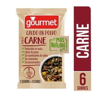 Caldo En Polvo Sabor Carne Más Natural (6 Sobres) Bolsa 30 G Gourmet