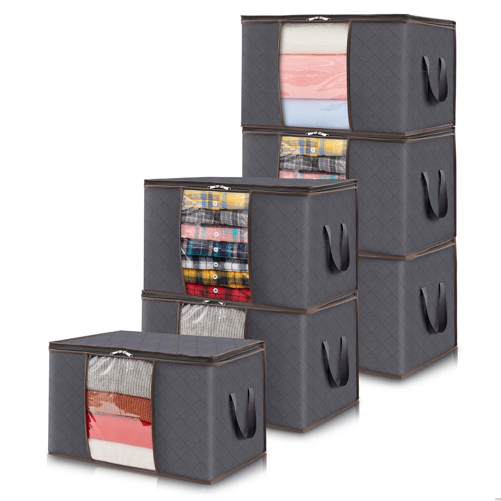 Bolsa De Almacenamiento De Ropa Lifewit, 6 Paquetes De 60 L De Capacidad
