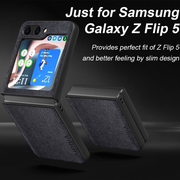 Premium PU Leather Phone Cover Retro Design Full Protective Case For Samsung Galaxy Z Flip 5 Flip5 5G