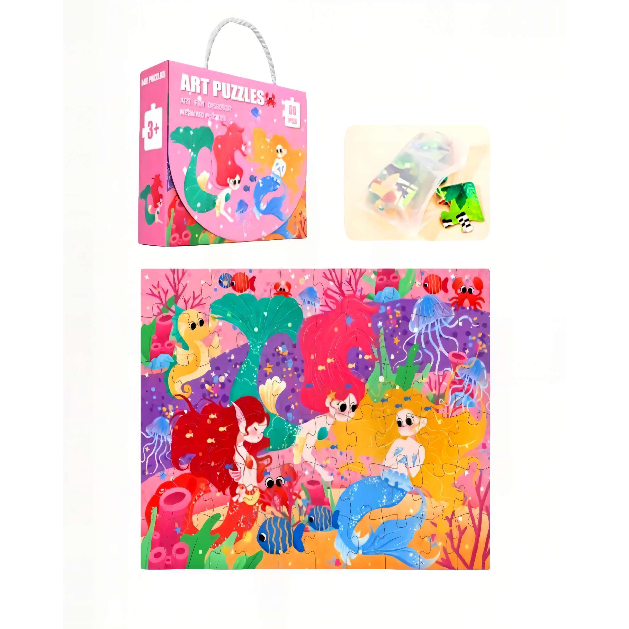 Genérico - Puzzle Para Niños De 60 Piezas Sirenita 44cm X 31cm