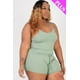 thumbnail image 1 of Conjunto de Top Corto de Canalé y Shorts de Talla Grande, 1 of 2