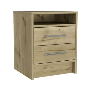 Fmfurniture - Velador 2 Cajones Fm-019C - Café Claro