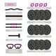 thumbnail image 2 of Set Mancuernas 20 kg 5 en 1 Barra Z Extensor Rojo rosa, 2 of 6