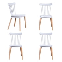 Vitelio - Pack 4 Sillas De Comedor Windsor Blanco
