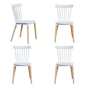 Vitelio - Pack 4 Sillas De Comedor Windsor Blanco