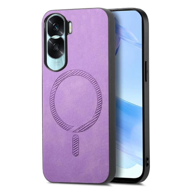 Magnetic Slim Case for Honor X50i with Camera Guard & Anti-Scratch Back Purple
