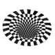 thumbnail image 5 of Alfombras Redondas De Ilusión óptica 3D Vortex, Felpudo Blanco Y Negro Para Comedor, 5 of 5