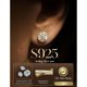 thumbnail image 2 of FIBO STEEL 14K Gold Plated Stud Earrings for Men, Sterling Silver, 2 of 3