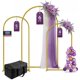thumbnail image 1 of Set de soportes Arch Background K-Brands Gold Metal de 1,8 m, 1,5 m y 1,2 m, 1 of 7