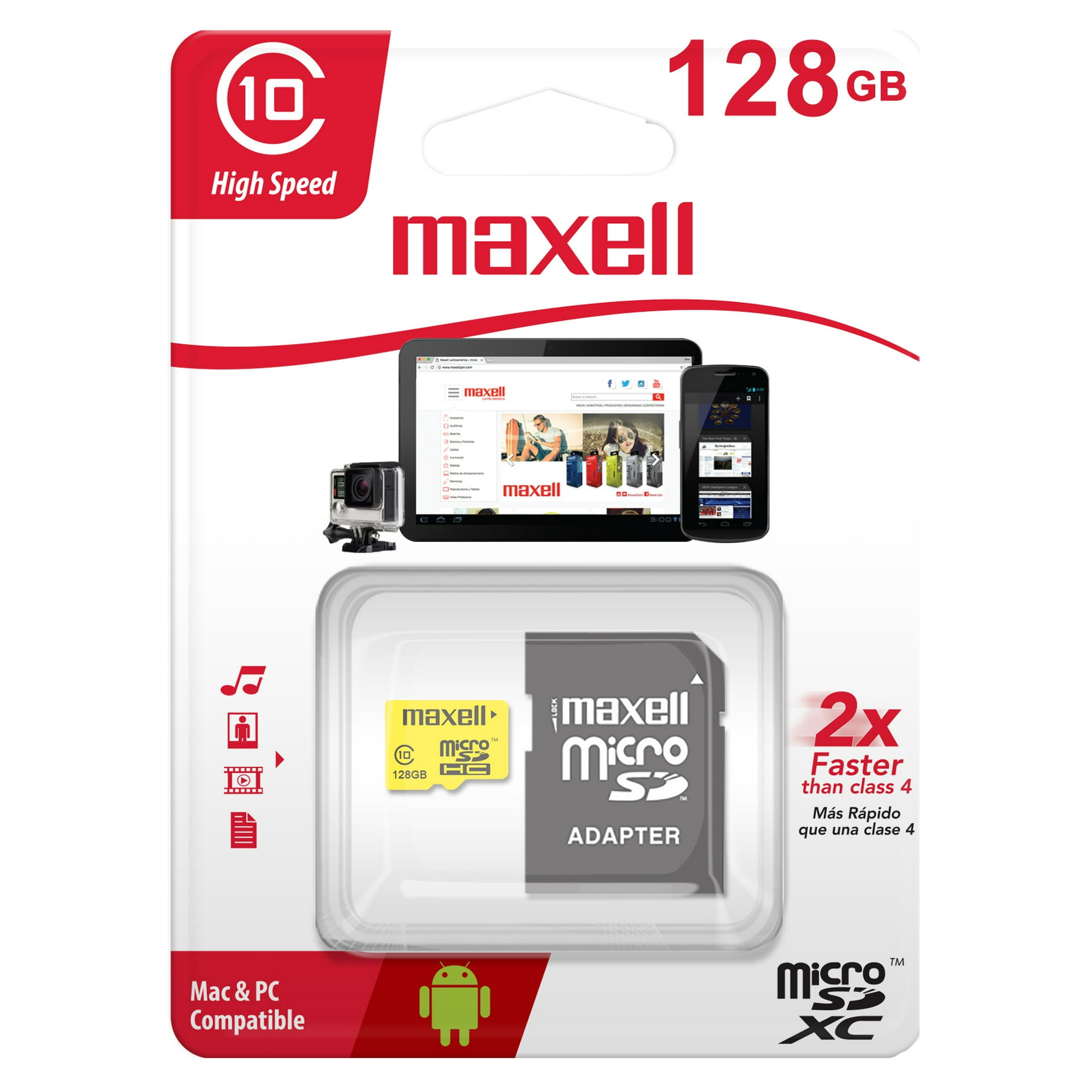 Tarjeta Micro Sd Maxell 128gb Clase 10
