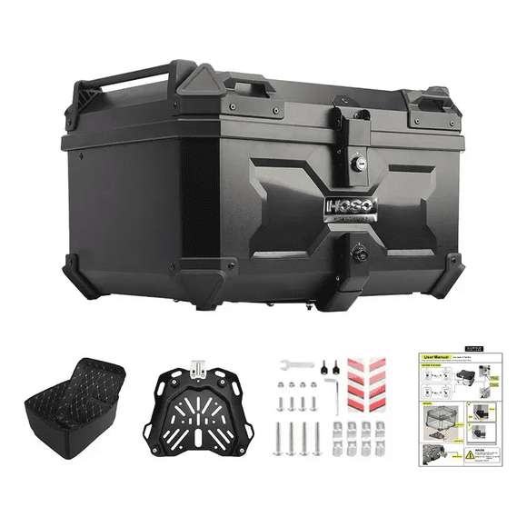 Maleta De Moto 58l Top Case Abs Bloqueo Seguridad
