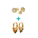 thumbnail image 2 of Pack Aros Punto De Luz Argollas Huggies Plata Bañado Oro 18k, 2 of 6