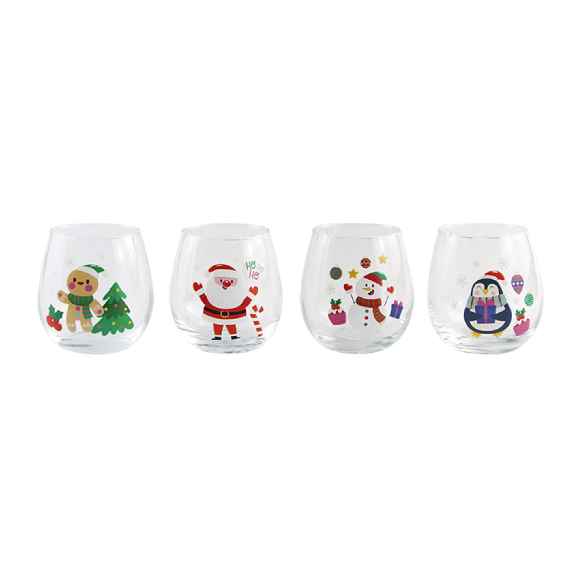 Vaso De Vidrio Con Diseño Navidadeño, Producto Surtido, 1 Un Holiday Time