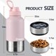 thumbnail image 2 of Botella de Agua para Perro Cibaabo 950 ml con 2 Tazones Aislada, 2 of 6