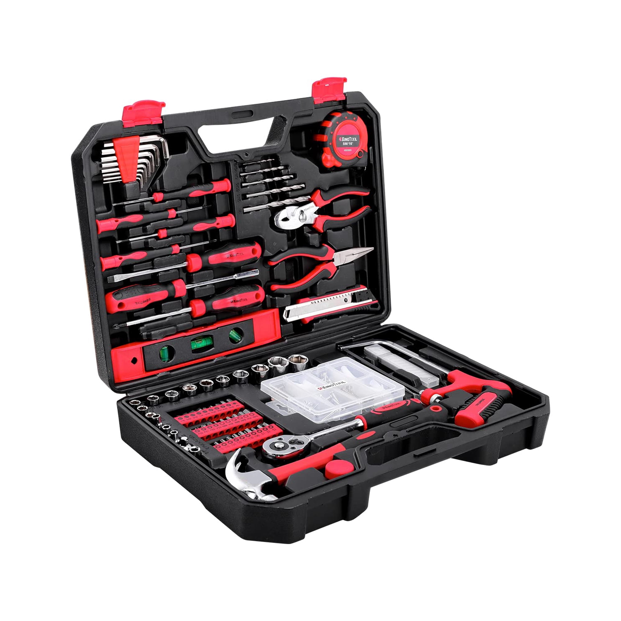 King Tool - Kit De Herramientas Kingtool Home Repair 226 Piezas Con Caja De Herramientas