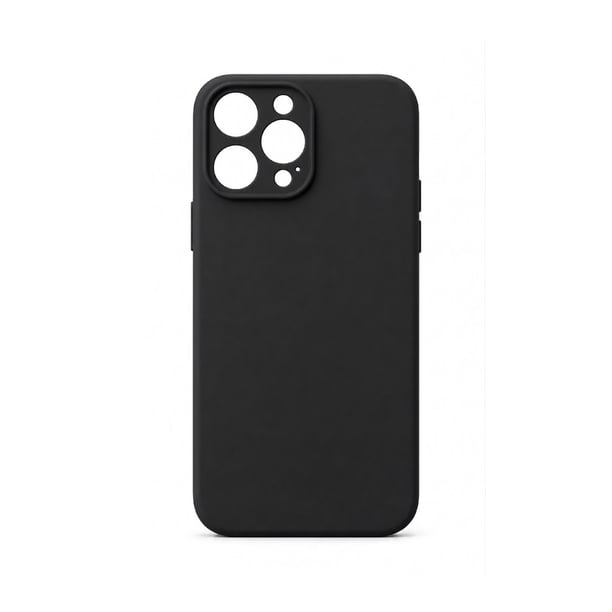 Carcasa de Silicona para iPhone 15 Pro Max Negro con Interior de Microfibra